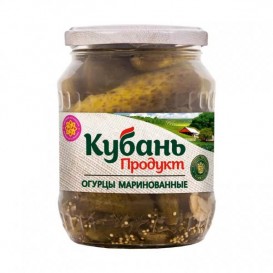 Огурцы маринованные Кубаньконсерв ГОСТ 680 г(опт 145 руб/шт)