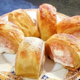 Спиральки слоеное тесто/филе кеты с/м Шелеховский РЗ(опт 780 руб/кг)