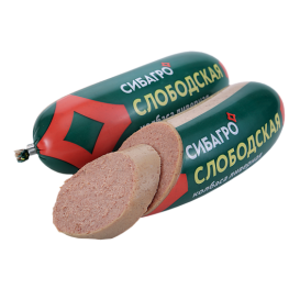 Колбаса ливерная Слободская 300гр.СибАгро(опт 99 руб/шт)
