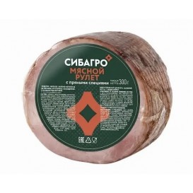 Мясной рулет в/к СибАгро 300гр/уп(опт 235 руб/уп)