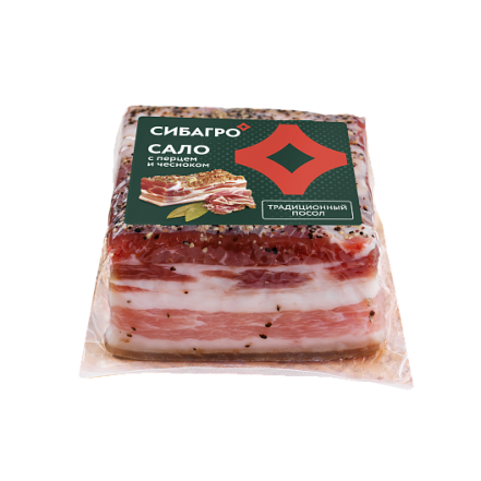 Сало с перцем и чесноком в/у 300гр СибАгро(опт 271 руб/упак)