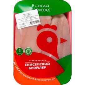 Филе грудки с/м ЦБ Енисейский бройлер лоток 1кг(опт 370 руб/кг)