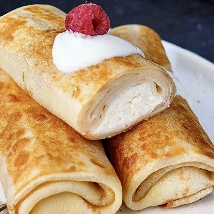 Блины с творогом Мираторг с/м 500 гр/уп(опт 348 руб/кг)