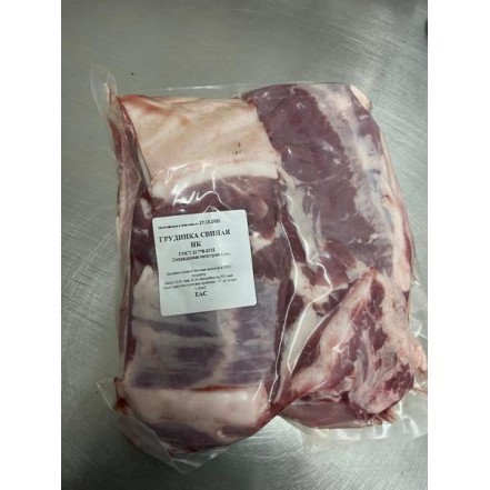 ОХЛАЖДЁННАЯ Грудинка свиная СОБСТВЕННОГО пр.1,5 кг/кусок